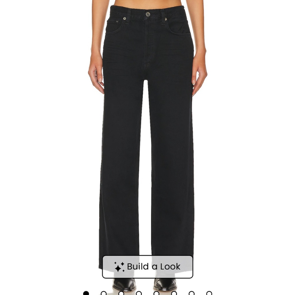AGOLDE Low Slung Baggy Jeans in Black